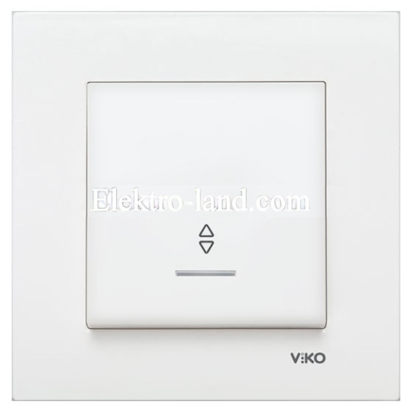 Переключатель одноклавишный проходной с подсветкой белый VIKO KARRE  90960063